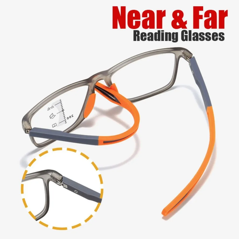 TR90 Anti-blue Light Multifocal Reading Glasses for Men Women Progressive Near Far Eyewear Ultralight Sports Farsight Eyeglasses
