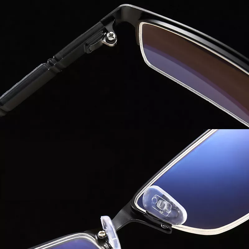 Metal Anti-blue Light Reading Glasses Farsighted Eyeglasses Men Business Eyewear Diopter 0 +1.0 +1.5 +2.0 +2.5 +3.0 +3.5 +4.0