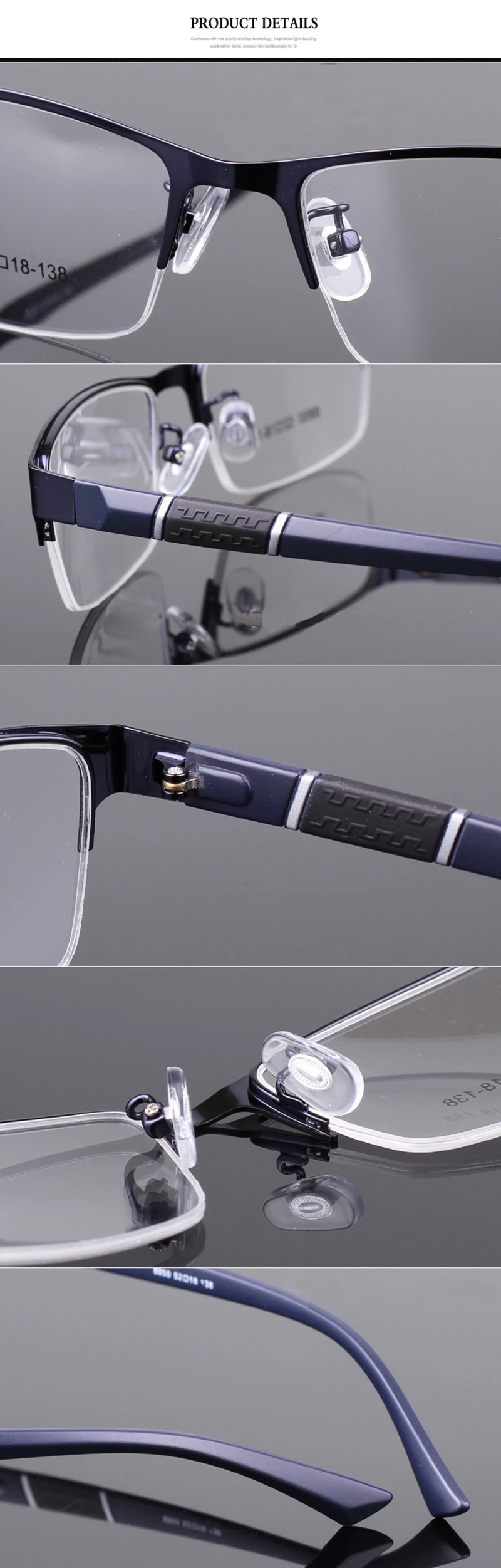 Metal Anti-blue Light Reading Glasses Farsighted Eyeglasses Men Business Eyewear Diopter 0 +1.0 +1.5 +2.0 +2.5 +3.0 +3.5 +4.0
