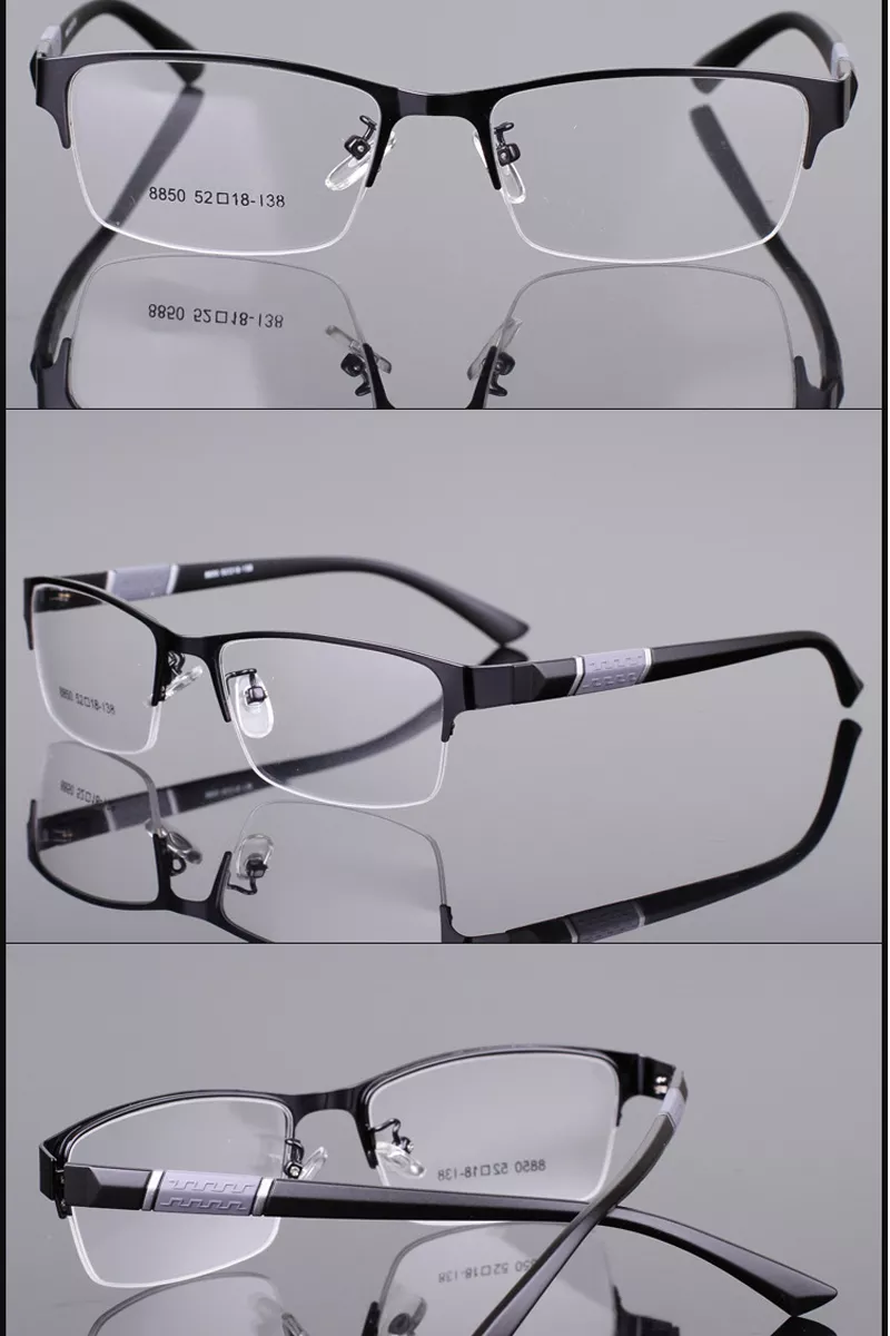 Metal Anti-blue Light Reading Glasses Farsighted Eyeglasses Men Business Eyewear Diopter 0 +1.0 +1.5 +2.0 +2.5 +3.0 +3.5 +4.0