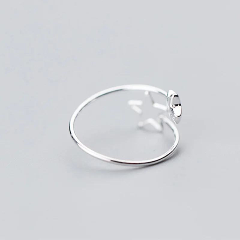 INZATT Real 925 Sterling Silver Star Ring for Fashion Women Party Minimalist Fine Jewelry Cute Anillo Estrella Accessories Gift