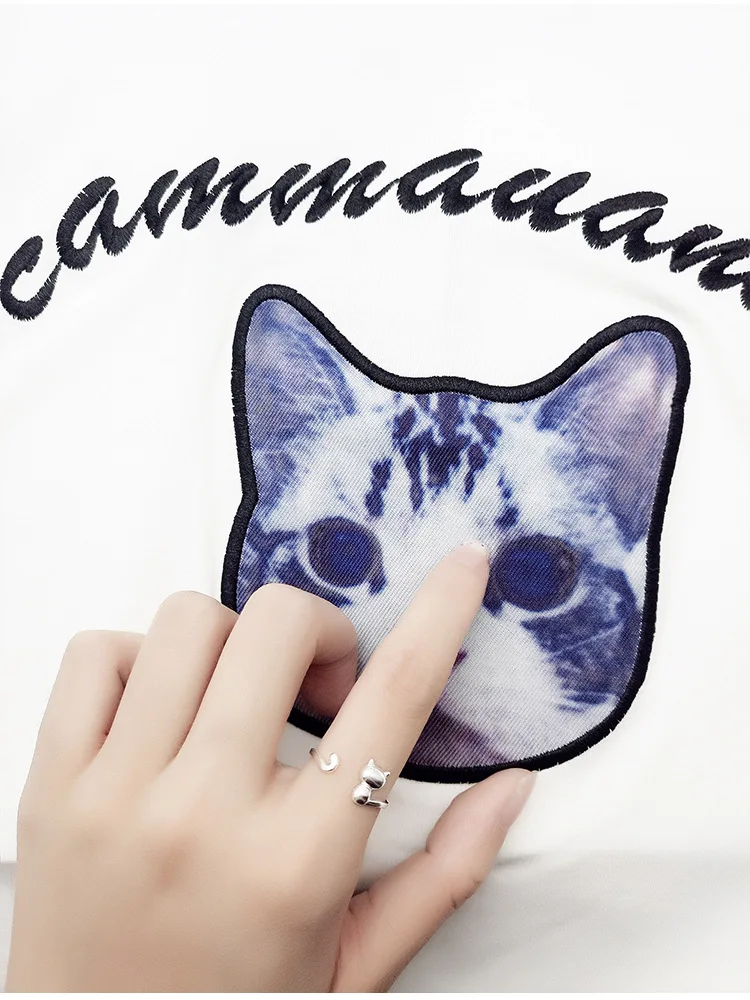 Silver Plated Jewelry Hot Popular New Fashion Korean Small Fresh Cute Cat Animal Opening Simple Rings    R004